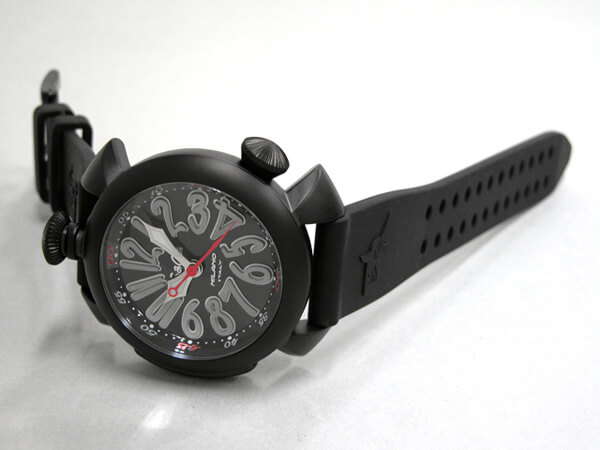 ガガ･ミラノスーパーコピー GAGAMILANO ダイビング　48mm　自動巻 z5042 ブラックラバー ブラック/グレーアラビア
